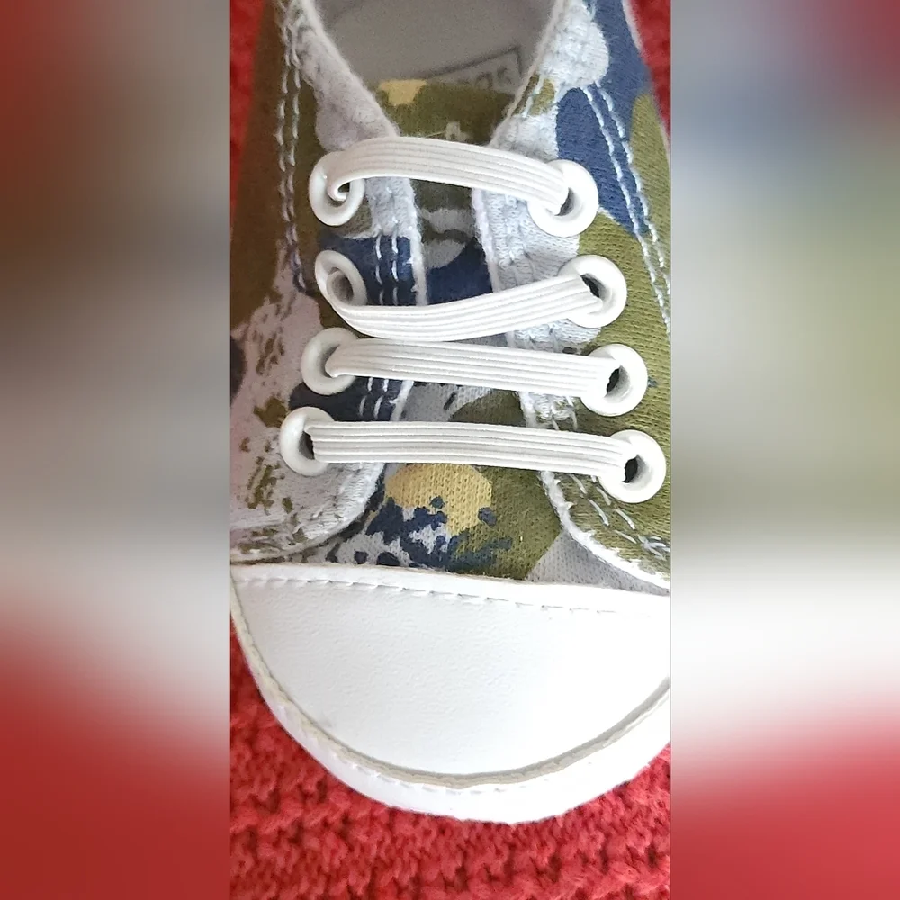 Baby Gear Infant Boy Slip-on Soft Sole Camouflage Pattern Sneakers Sz 6-9 Months
